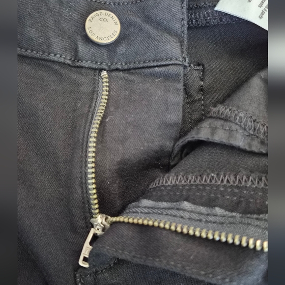 PAIGE Verdugo Ultra Skinny Jeans Black Overdye Size 28 High Rise Stretch Denim - Picture 6 of 9